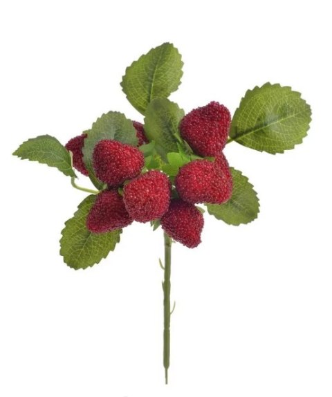 Gałązka x9 truskawka 27cm | 148CANQ608_01 Gałązka x9 truskawka 27cm | 148CANQ608_01