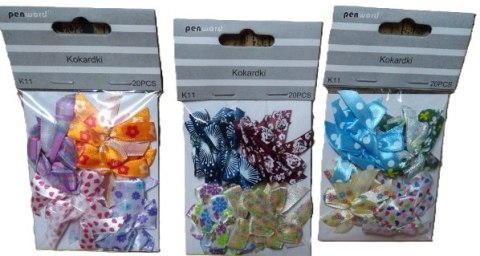 Kokardki ozdobne 20szt mix K11 Kokardki ozdobne 20szt mix K11