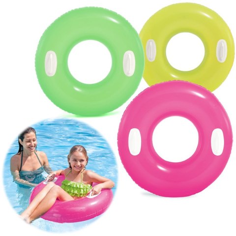 Koło do pływania 71cm z uchwytami NEON 59258NP INTEX Koło do pływania 71cm z uchwytami NEON 59258NP INTEX