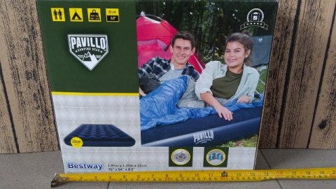 Materac flokowany 1,91x1,37x22cm BESTWAY | 67002 Materac flokowany 1,91x1,37x22cm BESTWAY | 67002