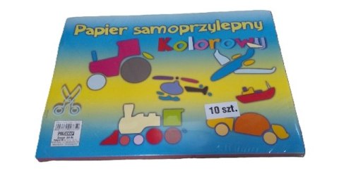 Papier kolorowy A4 10 kartek samoprzylepny - 10szt Papier kolorowy A4 10 kartek samoprzylepny - 10szt