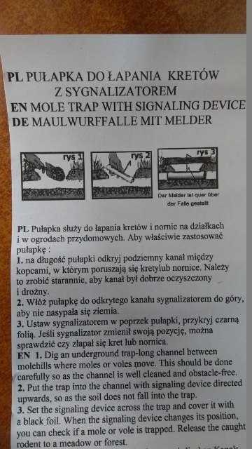 Pułapka na krety z sygnolizatorem 5szt 920452 Pułapka na krety z sygnolizatorem 5szt 920452