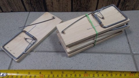 Pułapka na szczury 5szt. drewno 17x7cm | 920455 Pułapka na szczury 5szt. drewno 17x7cm | 920455