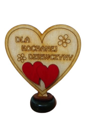 Serce stojące dla DZIEWCZYNY, 11,5 x 10,5 cm Serce stojące dla DZIEWCZYNY, 11,5 x 10,5 cm