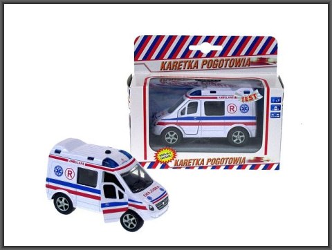 Auto metalowe KARETKA POGOTOWIA POLSKI GŁOS 11cm HKH089 Auto metalowe KARETKA POGOTOWIA POLSKI GŁOS 11cm HKH089