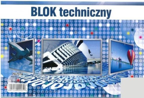 Blok 10szt. techniczny biały A4 | A4Q Blok 10szt. techniczny biały A4 | A4Q