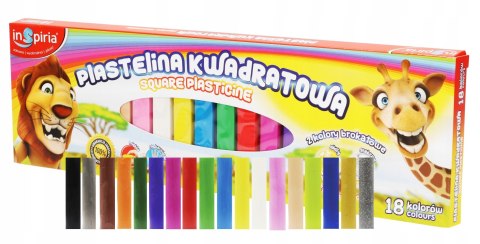 Plastelina 18-kolorów KWADRATOWA INSPIRIA 4030 Plastelina 18-kolorów KWADRATOWA INSPIRIA 4030