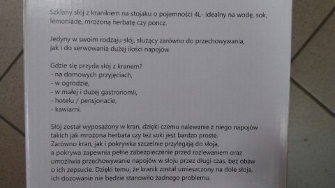 Słój z kranikiem 4l na stojaku Słój z kranikiem 4l na stojaku
