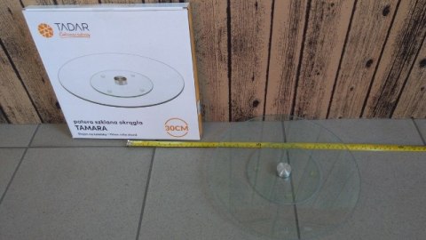 Patera szklana okrągła obrotowa 30cm TAMARA Patera szklana okrągła obrotowa 30cm TAMARA