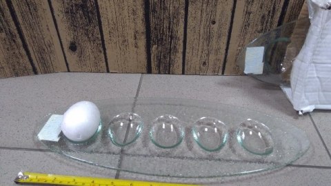 Półmisek szklany na jajka 6szt. 40cm | BOZ3704 Półmisek szklany na jajka 6szt. 40cm | BOZ3704