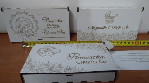 Pudełko 16,5x9,5x3 Pamiątka Chrztu Pudełko 16,5x9,5x3 Pamiątka Chrztu
