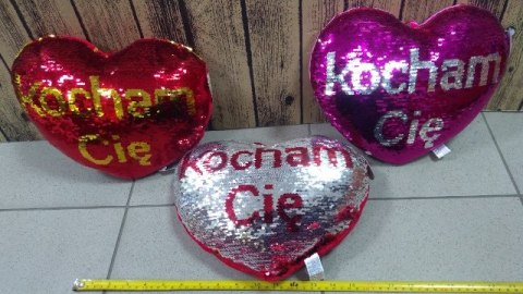 Serce cekiny 30cm KOCHAM CIĘ S1531 Serce cekiny 30cm KOCHAM CIĘ S1531