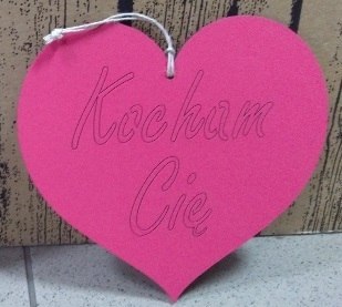 Serce czerwone 2szt KOCHAM CIĘ 15cm Serce czerwone 2szt KOCHAM CIĘ 15cm