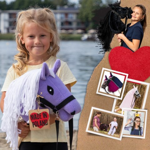 Hobby Horse Skippi A5 - koń na kiju - lawendowy fioletowy - kantar i wodze Hobby Horse Skippi A5 - koń na kiju - lawendowy fioletowy - kantar i wodze