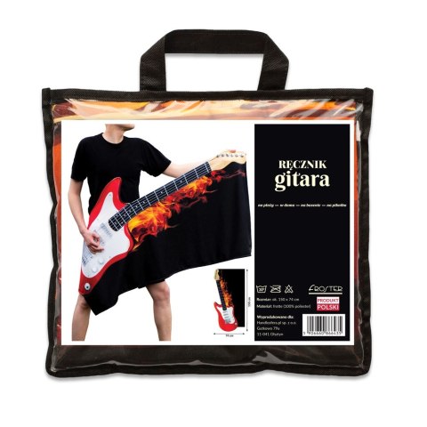 Ręcznik Gitara plażowy prezent dla muzyka POLSKI Ręcznik Gitara plażowy prezent dla muzyka POLSKI