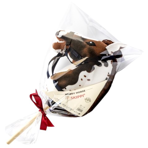 Skippi Hobby Horse - w plamy - brązowe plamki - koń na kiju - kantar Skippi Hobby Horse - w plamy - brązowe plamki - koń na kiju - kantar