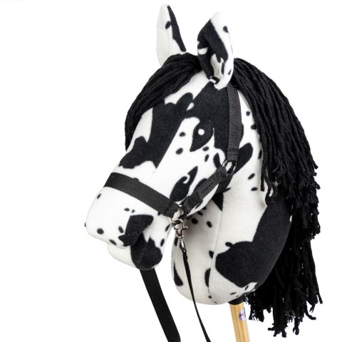 Skippi Hobby Horse - w plamy - czarne plamki - koń na kiju - kantar Skippi Hobby Horse - w plamy - czarne plamki - koń na kiju - kantar