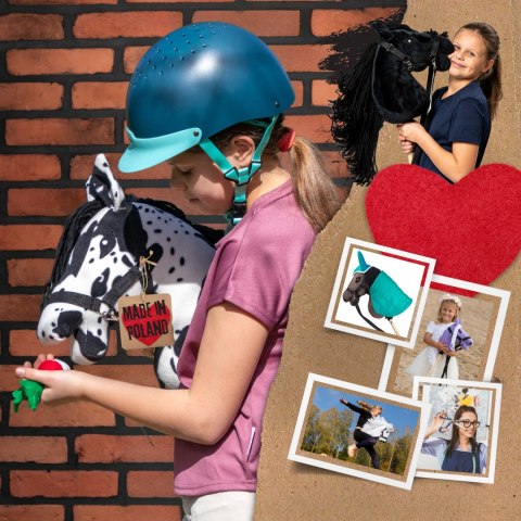 Skippi Hobby Horse - w plamy - czarne plamki - koń na kiju - kantar Skippi Hobby Horse - w plamy - czarne plamki - koń na kiju - kantar