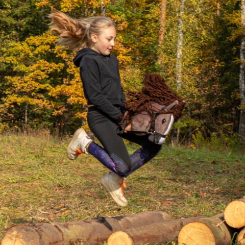 Skippi hobby horse z kantarem brązowy koń A3 duży Skippi hobby horse z kantarem brązowy koń A3 duży