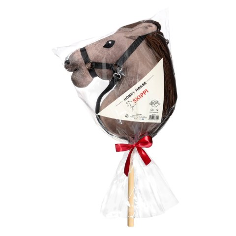 Skippi hobby horse z kantarem brązowy koń A3 duży Skippi hobby horse z kantarem brązowy koń A3 duży
