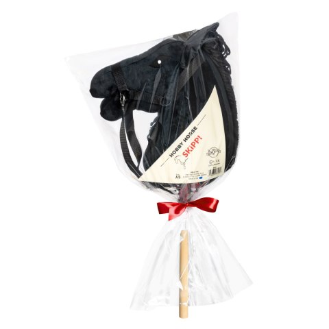 Skippi hobby horse z kantarem czarny koń A3 duży Skippi hobby horse z kantarem czarny koń A3 duży