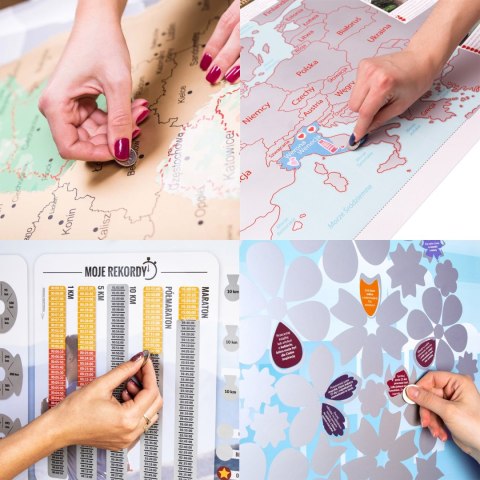 Zdrapka Biegacza prezent PLAKAT mapa maraton Zdrapka Biegacza prezent PLAKAT mapa maraton
