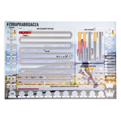 Zdrapka Biegacza prezent PLAKAT mapa maraton Zdrapka Biegacza prezent PLAKAT mapa maraton