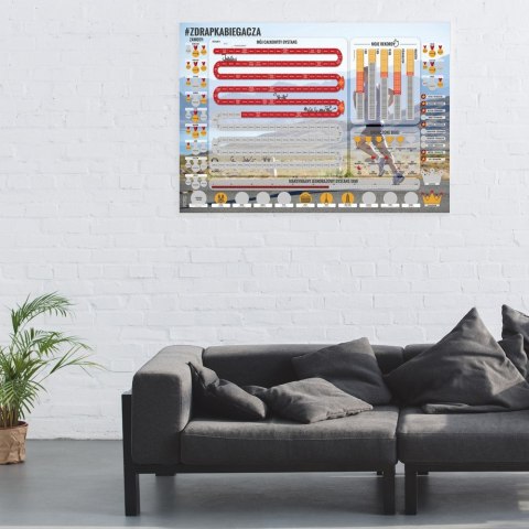 Zdrapka Biegacza prezent PLAKAT mapa maraton Zdrapka Biegacza prezent PLAKAT mapa maraton