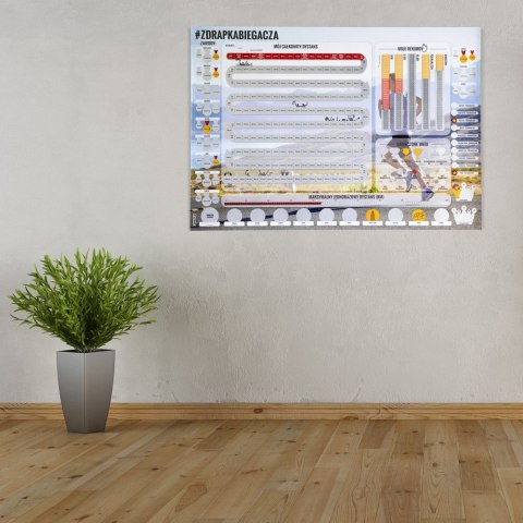 Zdrapka Biegacza prezent PLAKAT mapa maraton Zdrapka Biegacza prezent PLAKAT mapa maraton