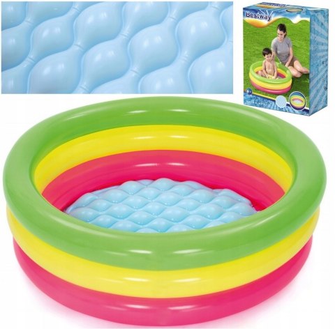 Basen z miękkim dnem 3-ringi 70x24cm BESTWAY | 51128 Basen z miękkim dnem 3-ringi 70x24cm BESTWAY | 51128