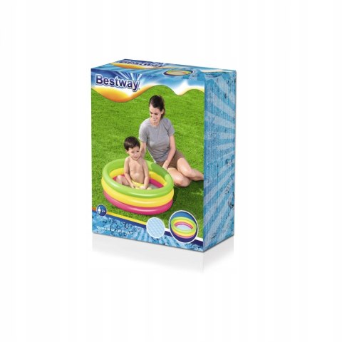 Basen z miękkim dnem 3-ringi 70x24cm BESTWAY | 51128 Basen z miękkim dnem 3-ringi 70x24cm BESTWAY | 51128