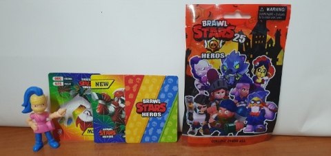 Figurka BRAWL STARS HEROS + karty Figurka BRAWL STARS HEROS + karty