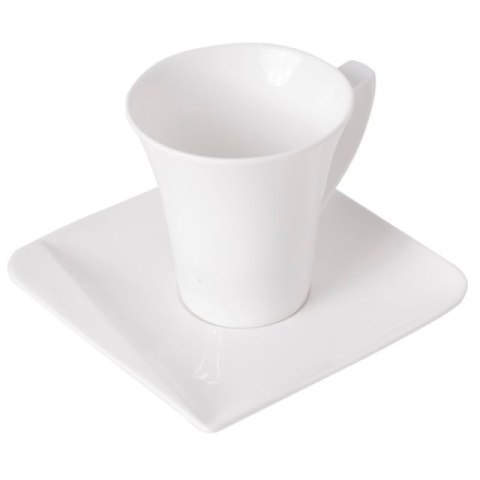Filiżanki do kawy i herbaty porcelanowe ze spodkami HOME DELUX QUATRE BIAŁE 4 el. hd12064 Filiżanki do kawy i herbaty porcelanowe ze spodkami HOME DELUX QUATRE BIAŁE 4 el. hd12064