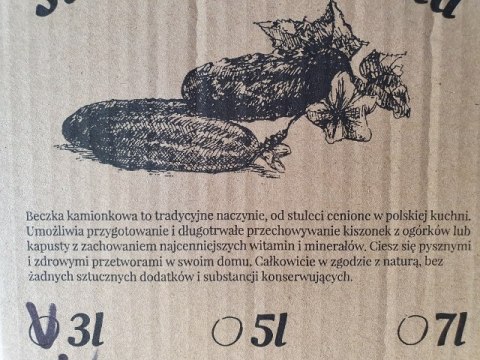 Garnek beczka 3l kamionka biała SWOJSKA SPIŻARNIA | 3898 Garnek beczka 3l kamionka biała SWOJSKA SPIŻARNIA | 3898
