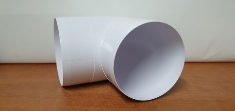 Kolanko wentylacyjne okrągłe plastikowe 90stopni D/KO 100/90 Kolanko wentylacyjne okrągłe plastikowe 90stopni D/KO 100/90