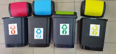 Kosz uchylny do segregacji śmieci 25l zielony | 1341 Kosz uchylny do segregacji śmieci 25l zielony | 1341