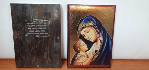 Obraz ikona 13x18cm MATKA BOSKA Z DZIECIĄTKIEM Obraz ikona 13x18cm MATKA BOSKA Z DZIECIĄTKIEM