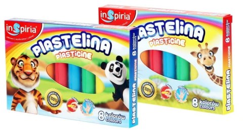 Plastelina 8 kolorów INSPIRIA | 3804 Plastelina 8 kolorów INSPIRIA | 3804