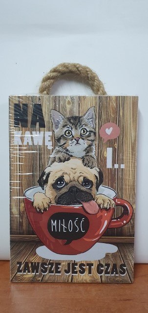 Tabliczka/obraz do zawieszenia 10x15 NA KAWĘ I MIŁOŚĆ ZAWSZE JEST CZAS Tabliczka/obraz do zawieszenia 10x15 NA KAWĘ I MIŁOŚĆ ZAWSZE JEST CZAS