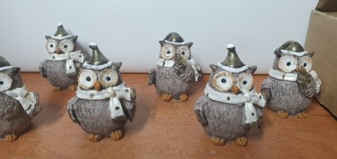Figurka ceram 6szt SOWA 6cm 36CAN5882_MIX Figurka ceram 6szt SOWA 6cm 36CAN5882_MIX