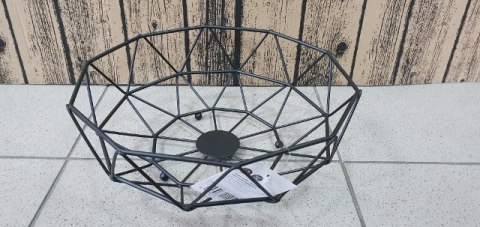 Koszyk na owoce AŻUR CZARNY 28x10 W6441-1 Koszyk na owoce AŻUR CZARNY 28x10 W6441-1