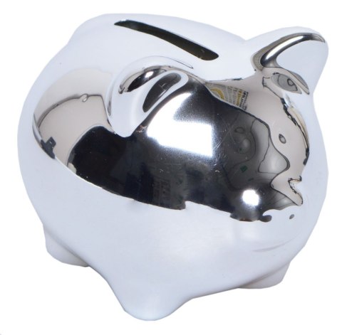 Skarbonka 8cm ŚWINKA SREBRNA 12szt 2765 Skarbonka 8cm ŚWINKA SREBRNA 12szt 2765