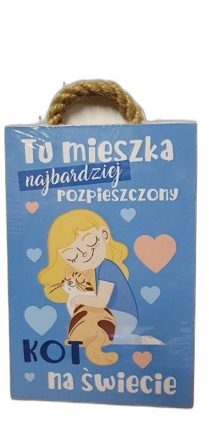 Tabliczka/obraz do zawieszenia 10x15 Tu mieszka ... kot Tabliczka/obraz do zawieszenia 10x15 Tu mieszka ... kot
