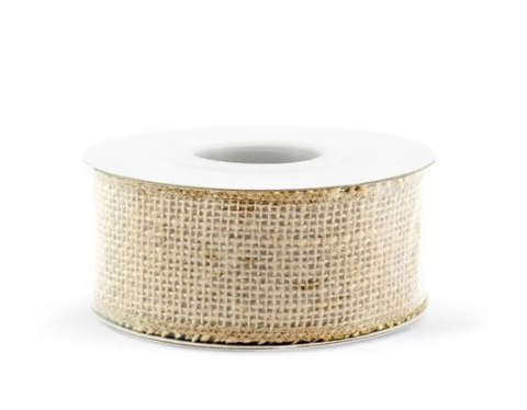 Taśma/wstążka 4cm x 5m JUTA NATURALNA TJ2-4 Taśma/wstążka 4cm x 5m JUTA NATURALNA TJ2-4