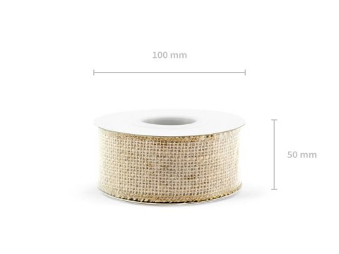 Taśma/wstążka 4cm x 5m JUTA NATURALNA TJ2-4 Taśma/wstążka 4cm x 5m JUTA NATURALNA TJ2-4