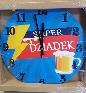 Zegar ścienny 30 cm SUPER DZIADEK Zegar ścienny 30 cm SUPER DZIADEK