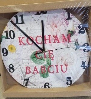 Zegar ścienny 30cm KOCHAM CIĘ BABCIU Zegar ścienny 30cm KOCHAM CIĘ BABCIU