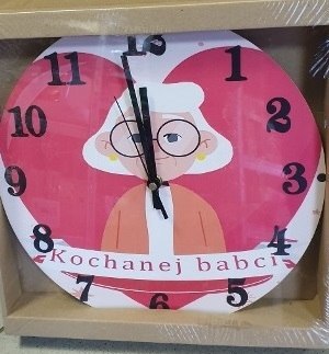 Zegar ścienny 30cm KOCHANEJ BABCI Zegar ścienny 30cm KOCHANEJ BABCI