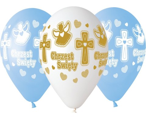 Balony CHRZEST chłopca, 33cm - 5 szt. Balony CHRZEST chłopca, 33cm - 5 szt.