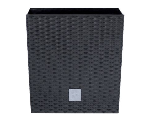 Donica RATO LOW 40x40x41cm Antracyt rattan+wkład Donica RATO LOW 40x40x41cm Antracyt rattan+wkład